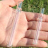 Transparent Glass Pipe – Washable High Borosilicate Glass Smoking Pipe (2pcs) - 图片 3