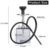 High-End LED Cube Acrylic Hookah with Double Hose – Premium Shisha for Bars and Lounges - 图片 3