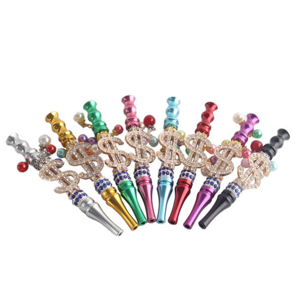 Reusable Metal Hookah Mouthpiece | Detachable Filter Tip for Arabian Shisha | Premium Smoking Accessories (2pcs)